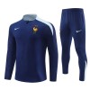 Sudadera De Entrenamiento Francia Cremallera De Cuarto 2024-25 Armada - Niño